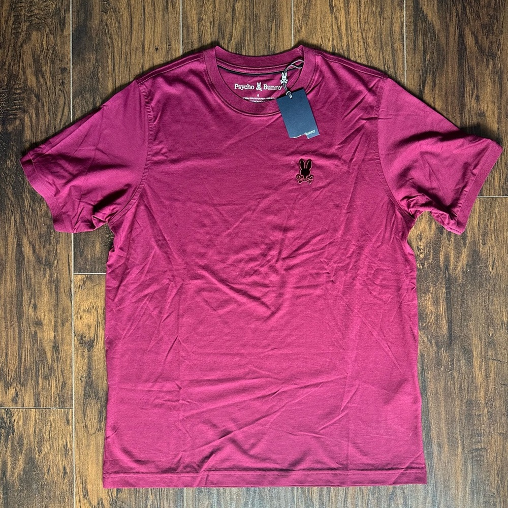 NWT Psycho Bunny Men's Burgundy T-Shirt